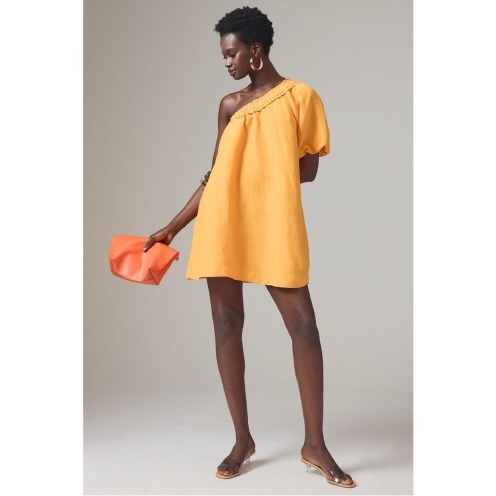 By Anthropologie One-Shoulder Waistless Mini Dress